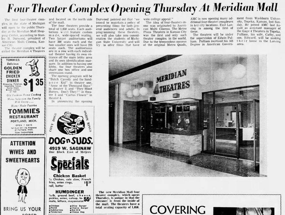 Meridian Mall West 4 - 1970 Article On Opening (newer photo)